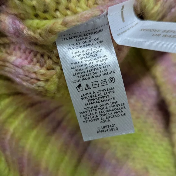Lou & Grey Pink and Yellow Women's Hooded Sweater - Picture 6 of 6